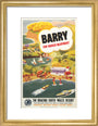 'Barry for Varied Enjoyment', GWR poster, c.1930s. art print small gold Art Print - Science Museum Shop