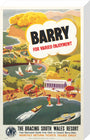 'Barry for Varied Enjoyment', GWR poster, c.1930s. stretched canvas medium none Art Print - Science Museum Shop