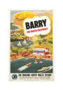 'Barry for Varied Enjoyment', GWR poster, c.1930s. unstretched canvas medium none Art Print - Science Museum Shop