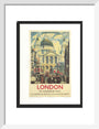 Poster, London & North Eastern Railway, 'London', St Paul's Cathedral by James Bateman, 1939. art print small white Art Print - Science Museum Shop