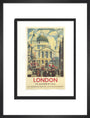 Poster, London & North Eastern Railway, 'London', St Paul's Cathedral by James Bateman, 1939. art print medium black Art Print - Science Museum Shop