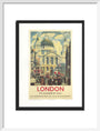 Poster, London & North Eastern Railway, 'London', St Paul's Cathedral by James Bateman, 1939. art print medium white Art Print - Science Museum Shop