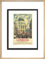 Poster, London & North Eastern Railway, 'London', St Paul's Cathedral by James Bateman, 1939. art print medium natural Art Print - Science Museum Shop