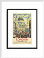 Poster, London & North Eastern Railway, 'London', St Paul's Cathedral by James Bateman, 1939. art print large white Art Print - Science Museum Shop