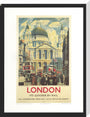 Poster, London & North Eastern Railway, 'London', St Paul's Cathedral by James Bateman, 1939. stretched canvas large none Art Print - Science Museum Shop