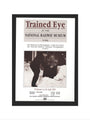 Poster, Trained Eye at the National Railway Museum - The Railways in Photographs, 29 January to 26 April 1991. With photograph of a man writing in chalk 'LMS No Trains Today!' art print extra large none Art Print - Science Museum Shop