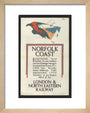 Norfolk Coast - Illustrated Travel Booklets for 1926 Holidays, by Frank Newbould art print extra small natural Art Print - Science Museum Shop