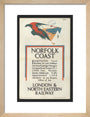 Norfolk Coast - Illustrated Travel Booklets for 1926 Holidays, by Frank Newbould art print small natural Art Print - Science Museum Shop