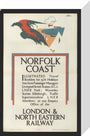 Norfolk Coast - Illustrated Travel Booklets for 1926 Holidays, by Frank Newbould stretched canvas small none Art Print - Science Museum Shop