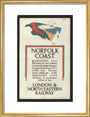 Norfolk Coast - Illustrated Travel Booklets for 1926 Holidays, by Frank Newbould art print medium gold Art Print - Science Museum Shop