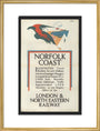 Norfolk Coast - Illustrated Travel Booklets for 1926 Holidays, by Frank Newbould art print large gold Art Print - Science Museum Shop