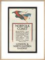 Norfolk Coast - Illustrated Travel Booklets for 1926 Holidays, by Frank Newbould art print large natural Art Print - Science Museum Shop