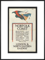 Norfolk Coast - Illustrated Travel Booklets for 1926 Holidays, by Frank Newbould art print extra large black Art Print - Science Museum Shop