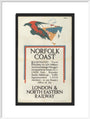 Norfolk Coast - Illustrated Travel Booklets for 1926 Holidays, by Frank Newbould art print extra large white Art Print - Science Museum Shop