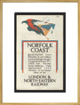 Norfolk Coast - Illustrated Travel Booklets for 1926 Holidays, by Frank Newbould art print extra large gold Art Print - Science Museum Shop