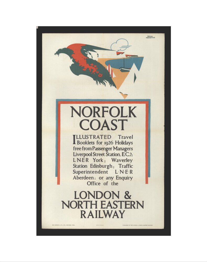 Norfolk Coast - Illustrated Travel Booklets for 1926 Holidays, by Frank Newbould art print extra small none Art Print - Science Museum Shop