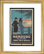 London & North Eastern Railway, Hamburg via Grimsby - three Times Weekly, by Frank Newbould.ﾠ art print extra small gold Art Print - Science Museum Shop