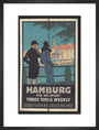 London & North Eastern Railway, Hamburg via Grimsby - three Times Weekly, by Frank Newbould.ﾠ art print medium black Art Print - Science Museum Shop