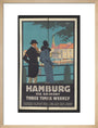 London & North Eastern Railway, Hamburg via Grimsby - three Times Weekly, by Frank Newbould.ﾠ art print medium natural Art Print - Science Museum Shop
