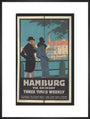 London & North Eastern Railway, Hamburg via Grimsby - three Times Weekly, by Frank Newbould.ﾠ art print extra large black Art Print - Science Museum Shop