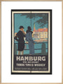 London & North Eastern Railway, Hamburg via Grimsby - three Times Weekly, by Frank Newbould.ﾠ art print extra large natural Art Print - Science Museum Shop