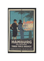 London & North Eastern Railway, Hamburg via Grimsby - three Times Weekly, by Frank Newbould.ﾠ unstretched canvas small none Art Print - Science Museum Shop