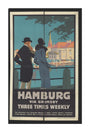 London & North Eastern Railway, Hamburg via Grimsby - three Times Weekly, by Frank Newbould.ﾠ unstretched canvas extra large none Art Print - Science Museum Shop