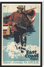 East Coast Types, No 3, The Lobsterman, by Frank Newbould, 1931. stretched canvas extra large none Art Print - Science Museum Shop