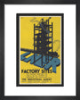 Poster, London & North Eastern Railway, Factory Sites, by Frank Newbould. art print extra small black Art Print - Science Museum Shop