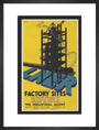 Poster, London & North Eastern Railway, Factory Sites, by Frank Newbould. art print medium black Art Print - Science Museum Shop