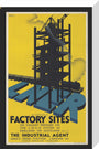 Poster, London & North Eastern Railway, Factory Sites, by Frank Newbould. stretched canvas medium none Art Print - Science Museum Shop