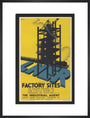 Poster, London & North Eastern Railway, Factory Sites, by Frank Newbould. art print large black Art Print - Science Museum Shop