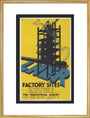 Poster, London & North Eastern Railway, Factory Sites, by Frank Newbould. art print large gold Art Print - Science Museum Shop
