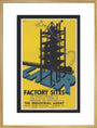 Poster, London & North Eastern Railway, Factory Sites, by Frank Newbould. art print extra large gold Art Print - Science Museum Shop