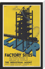 Poster, London & North Eastern Railway, Factory Sites, by Frank Newbould. stretched canvas large none Art Print - Science Museum Shop