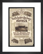 North Eastern Railway Hotels art print extra small black Art Print - Science Museum Shop