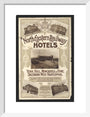 North Eastern Railway Hotels art print small white Art Print - Science Museum Shop