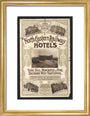 North Eastern Railway Hotels art print small gold Art Print - Science Museum Shop