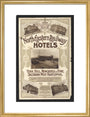 North Eastern Railway Hotels art print medium gold Art Print - Science Museum Shop