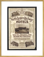 North Eastern Railway Hotels art print extra large gold Art Print - Science Museum Shop