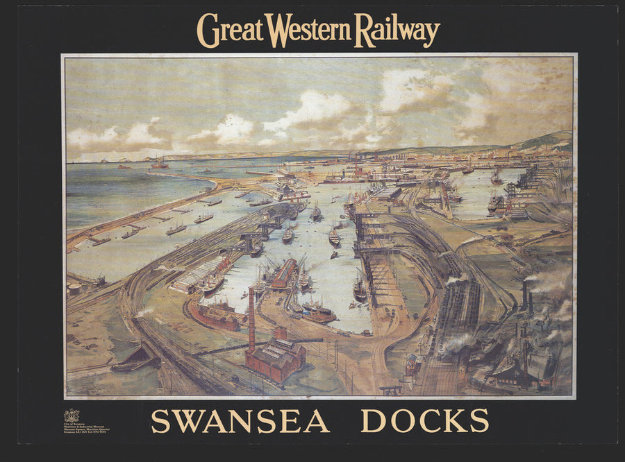 Great Western Railway, reproduction, Swansea Docks. Art Print - Science Museum Shop