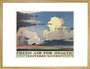 Reproduction poster, Southern Railway, 'Fresh Air for Health' by H Alker Tripp. art print large gold Art Print - Science Museum Shop