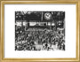 Holidaymakers at Waterloo Station, London, 1946. art print small gold Art Print - Science Museum Shop