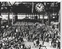 Holidaymakers at Waterloo Station, London, 1946. stretched canvas extra large none Art Print - Science Museum Shop