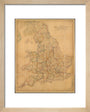 Colour-engraved map. Smith's Map of England & Wales, Containing the whole of the Turnpike Roads, Railways & Canals, 1845. art print extra small natural Art Print - Science Museum Shop