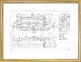 General arrangement of 0-6-0ST Hunslet Austerity (LNER J94 class) locomotive. art print medium gold Art Print - Science Museum Shop