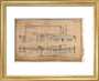General arrangement of Stirling Single 4-2-2, 1874. art print extra small gold Art Print - Science Museum Shop