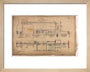 General arrangement of Stirling Single 4-2-2, 1874. art print extra small natural Art Print - Science Museum Shop