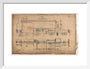 General arrangement of Stirling Single 4-2-2, 1874. art print small white Art Print - Science Museum Shop