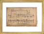 General arrangement of Stirling Single 4-2-2, 1874. art print small gold Art Print - Science Museum Shop